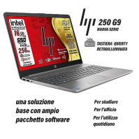 Notebook HP 250 G9, 16 Gb DDR 4 RAM, 256 GB SSD, 15,6" FullHD displej, CPU Intel N 4500, Wi-Fi6, LAN, 3 USB, HD webkamera, Win 1